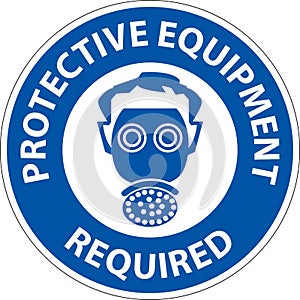 Symbol Floor Sign, Protective Equipment Required