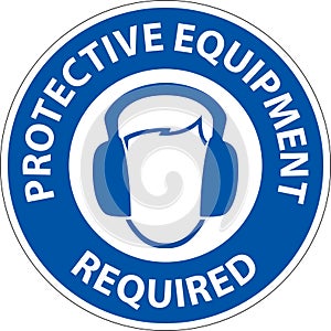 Symbol Floor Sign, Protective Equipment Required