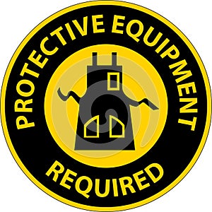 Symbol Floor Sign, Protective Equipment Required