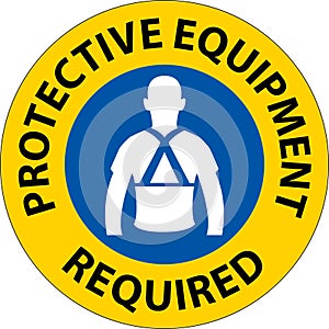 Symbol Floor Sign, Protective Equipment Required