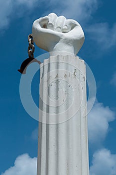 Symbol of freedom on Curacao