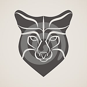 Symbol head of the old fox