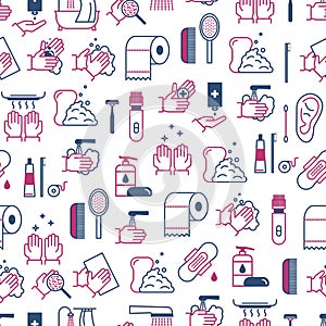 Symbol of Higiene Seamless Pattern Background. Vector