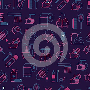 Symbol of Higiene Seamless Pattern Background. Vector