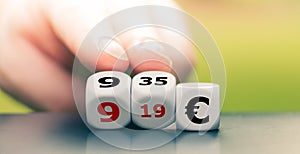 Symbol for the increase of the minimum wage in Germany