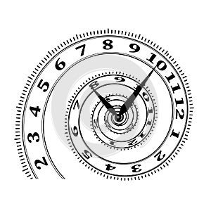 Symbol infinite time spiral vector illustration