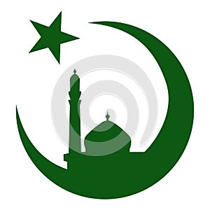 Symbol of Islam and mosque, ramadan. Vector eps10 photo