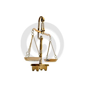 Symbol of justice  - gold vintage scales