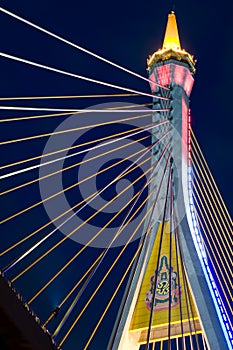 Symbol of king rama9 on bridge