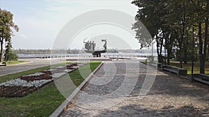 Symbol of Kyiv, Ukraine - a monument to the founders of the city