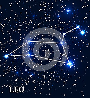 Symbol Leo Zodiac Sign. Vector Illustration.