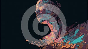 Symbol of locked human mind representing suppressed and repressed memories.