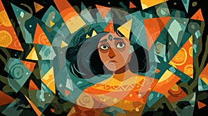 Symbol of locked human mind representing suppressed and repressed memories.