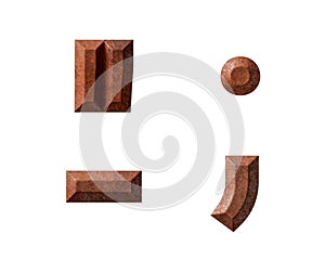 Symbol made of rusty metal