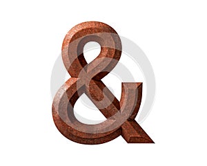 Symbol made of rusty metal