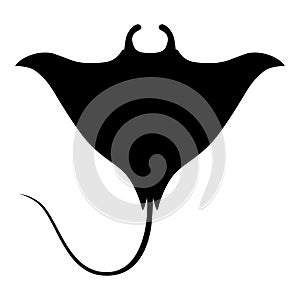 Manta ray silhouette photo