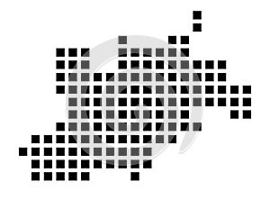 Abstract Map of Eberswalde (Germany)