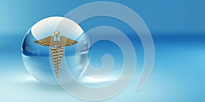 Symbol of medicine. Abstract background