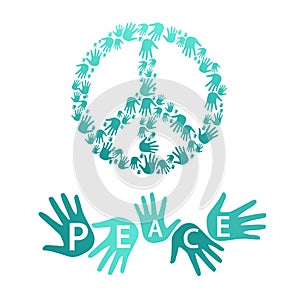 Symbol of pacifism and peace photo