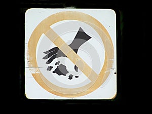 Symbol prohibits to abandon the garbage photo