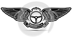 Symbol of a racing club, vector illustration