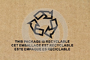 Symbol - Recyclable packaging photo