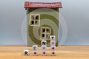 Symbol for rent increases.