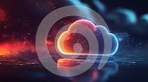 symbol replicating cloud upload icon