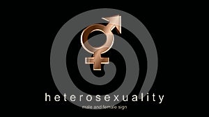 The symbol that represents the heterosexuality. In addition to LGBT, intersex, androgynous groups and hermaphrodite. photo