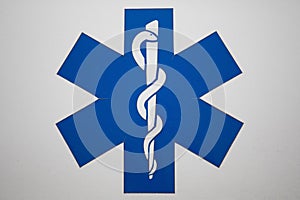 Symbol Rod of Asclepius, Health Care sign photo