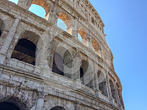 Symbol of Rome and Italy. Coliseum Colosseum Ancient Roman famous landmark