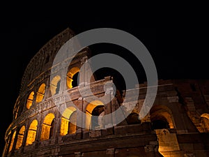 The symbol of Rome at night, the Colosseum