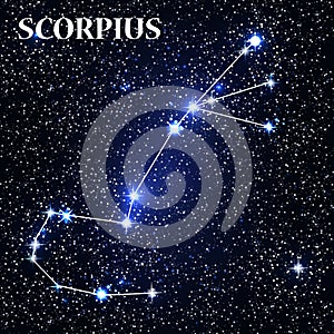 Symbol Scorpius Zodiac Sign. Vector Illustration.