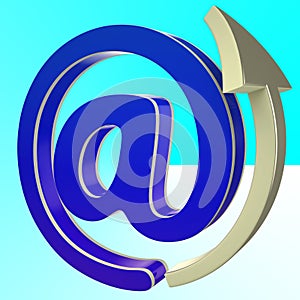 At-Symbol Shows E-mail Through Internet Technology