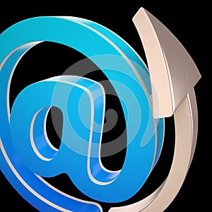 At-Symbol Shows Electronic Mail Correspondence