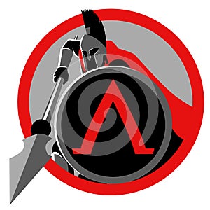 Symbol of Spartan Warrior