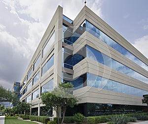 Symbol of success - modern glass office building