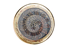 Symbol of the sun and Kolovrat one pendant