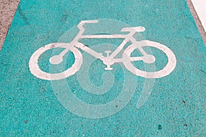 Symbol to indicate the road for bicycles.please share the road for bike.