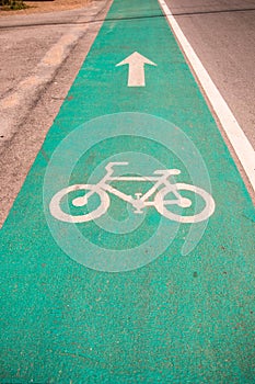 Symbol to indicate the road for bicycles.please share the road for bike.