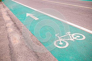 Symbol to indicate the road for bicycles.please share the road for bike.