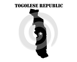 Symbol of Togolese Republic and map