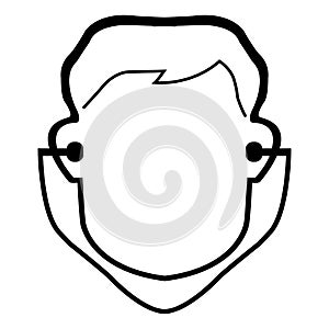 Symbol Wear Ear Plug Sign Isolate On White Background,Vector Illustration EPS.10