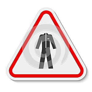 Symbol Wear ProtectIve Clothing Isolate On White Background,Vector Illustration EPS.10