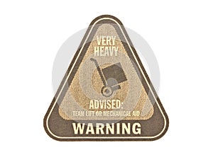 Symbol of weight Warning.