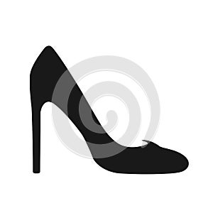 A symbol of women`s high-heeled shoes.