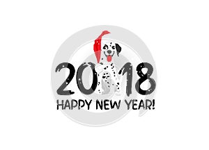 Symbol of the year 2018. Dalmatian
