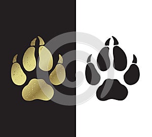 Symbol of the year. Trace of dog s paws.