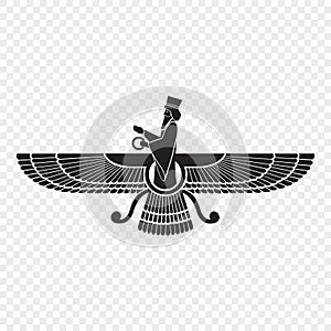 Symbol of Zoroastrianism isolated