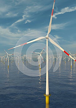 Wind energy - offshore wind farm photo